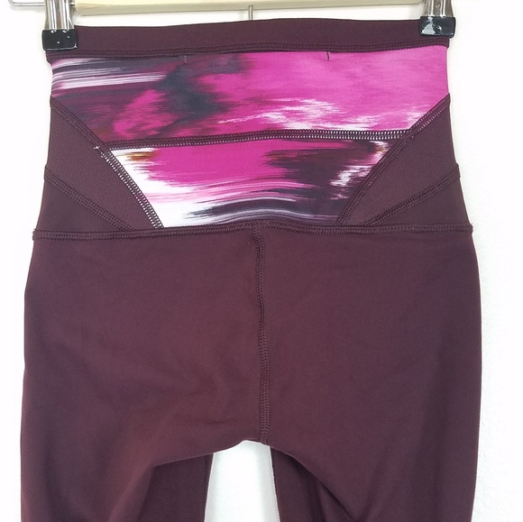 Lululemon Wunder Under Hi Rise Reversible Maroon 2 - Picture 8 of 8